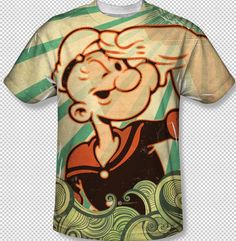 Popeye Classic Comic TRAVELING MAN 2-Sided Sublimated Big Print Poly Tank Top