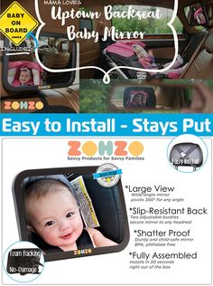 First Steps Child//Baby View Car Mirror Fully Adjustable Anti-Wobble Best Safe