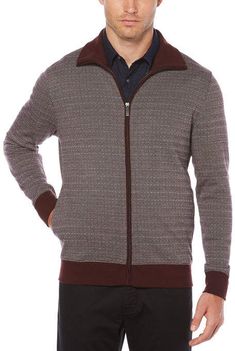 Perry Ellis Mens Big and Tall Exploded Plaid Crew Sweater