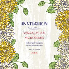 plant garden party vertical invitation template with an oblong frame