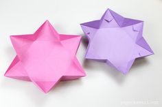 Hexagonal Origami Star Dish / Bowl Instructions - Paper Kawaii