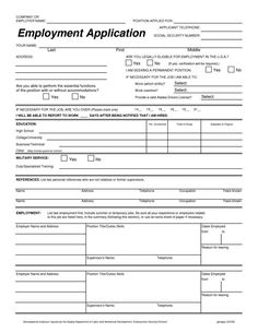 Pin By Kimberly Monahan On Business Related Job Lication Form 9 Best Images Of Practice Job Lication Forms Printable Form Free Employment And