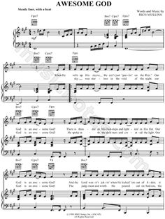 our god is an awesome god music pinterest sheet music pianos our god is an awesome god sheet music