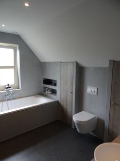 Badkamer op maat gemaakt met Beton Cire stucwerk en vloer van ... Badkamer op maat gemaakt met Beton Cire stucwerk en vloer van ...