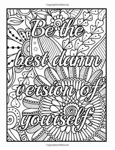 Download Coloring Page The swearing words "Zero fuks to give" Doodles - 2 background white and black ...