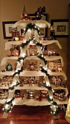 Use An Old Ladder A Few Boards To Make Christmas Villagethese Are The BEST Homemade Decorating Craft Ideas Well Dad Technically Did It Use An Old Ladder A Few Boards To Make Christmas Villagethese Are The BEST Homemade Decorating Craft Ideas Well Dad Technically Did It