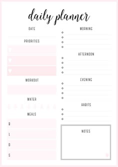 329 best daily planner printable images in 2019 social media printable daily planner templates