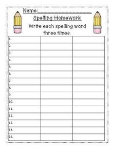 12 best spelling test images spelling words spelling activities vocabulary list template