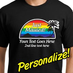 Hawaii LGBT Gay Pride Rainbow Black Adult Tank Top