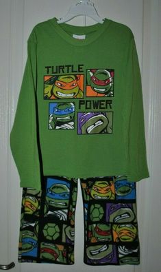 Boys Long Sleeved Tops Teenage Mutant Ninja Turtles Navy Or Green