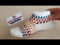 Çeyizlik Gökkuşağı Patik Modeli Yapılışı Çeyizlik Gökkuşağı Patik Modeli Yapılışı