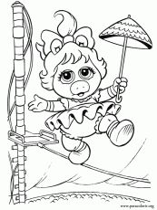 muppet babies miss piggy coloring page
