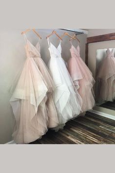 Flowy Champagne Prom Dresses