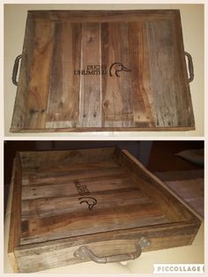 317 Best Ducks Unlimited Images On Pinterest Hunting Stuff Duck Rustic Tray With Iron Handles From Pallet Wood Ducks Unlimited Logo Burned Burner