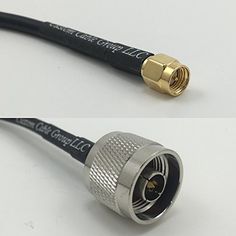 RG400 BNC MALE ANGLE to N MALE RIGHT ANGLE Coaxial RF Pigtail Cable USA