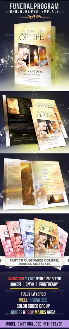 Funeral Program Template Vol 19 - Informational Brochures Trifold - funeral brochure template Funeral Program Template Vol 19 - Informational Brochures Trifold - funeral brochure template