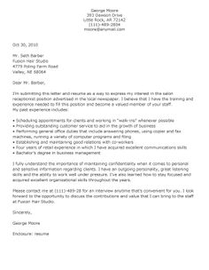 covering letter for job