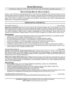 District sales manager resume objective