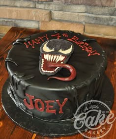 venom spider man cake