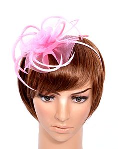 Tulip fascinator pince à cheveux plume mariage chapeau course parti aliceband royal ascot