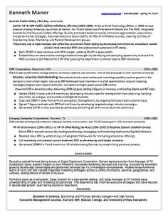 resume for ceo position