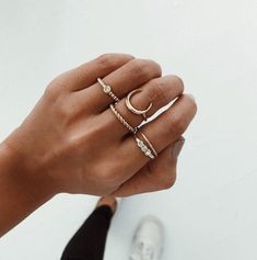 4PCS Midi Doigt Anneau Set Argent Plaqué or Stack Above Knuckle Band Punk Anneaux