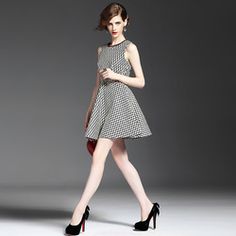 Occident Womens Spring leopard print single-breasted cultivate morality dress sz