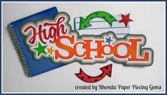 2ND GRADE TITLE school scrapbook premade paper piecing by Rhonda