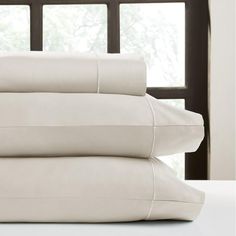 Top Split California King Sheet Set 340 Thread Count Pure Solid Cotton