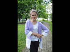 Мастер класс.Как связать простой кардиган спицами. Реглан сверху с ростком. Вязание. Градиент. - YouTube