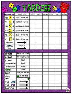 printable large yahtzee score sheet printables yahtzee