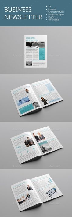 Business Newsletter DIN A4 Newsletter templates, Print templates - business newsletter Business Newsletter DIN A4 Newsletter templates, Print templates - business newsletter