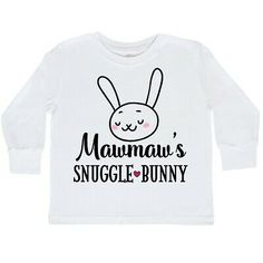 inktastic This Bunny Loves Her Meemaw with Bunny Face and Toddler T-Shirt