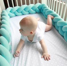 2m Intrecciato Culla Paraurti Lungo Nodo Cuscino bambino per culla intrecciato