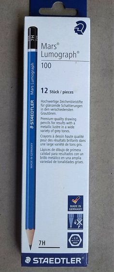 12 Staedtler Mars Lumograph Bleistifte Zeichenbleistifte