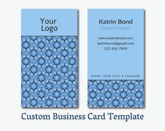 sample calling card format
