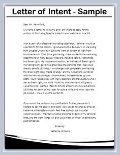 letter of intent sample letter of intent for sales and marketing letter of intent examples
