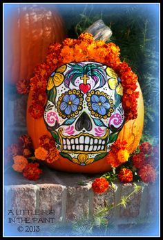 dia de los muertos day of the dead pumpkinvisit my painted pumpkinspainted snowmanpumpkin decoratinghalloween