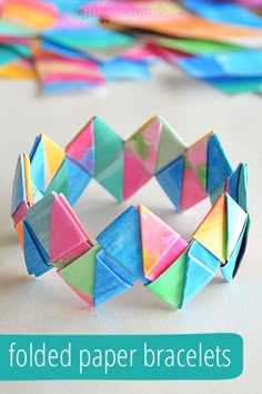 How To Make Folded Paper Bracelets How To Make Folded Paper Bracelets