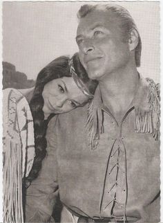 Открытка "ВИННЕТУ - индейцы" Пьер Брис Германия 1960-е.