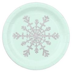 Christmas Holiday Snowflake Paper Plates 9\ Christmas Holiday Snowflake Paper Plates 9\