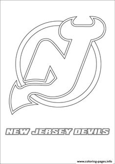 New Jersey Devils Logo Nhl Hockey Sport Coloring Pages Printable And Book To Print For Free Find More Online Kids Adults Of