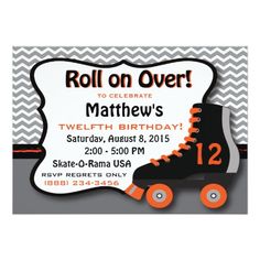 free roller skating party invitation template to print