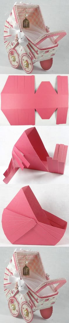 DIY Paper Stroller DIY Projects Поделки Из Бумаги, Детские Поделки, Бумажные Цветы, Подарки На Рождение Ребенка, Душ Для Маленького Ребёнка, Идеи Для Поделок, Детская Коляска, Обрезание Бумаги, Игрушки Из Папиросной Бумаги