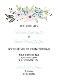 wedding invitation layout