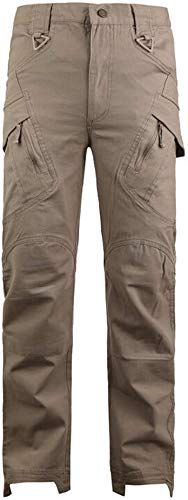Etecredpow Mens Straight Fit Cargo Multiple Pockets Rugged Outdoors Pants