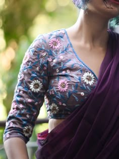 Designer Cotton Silk Free Size Round Neck Zari Work Padded Women\u2019s Saree Blouse
