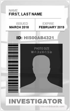 ms word id card template