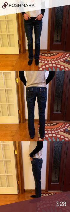 Lands End Straight Leg Fit 2 Polka Dot DARK Jeans 18 P NWT ABSOLUTELY GORGEOUS