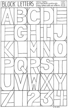 simple block letters